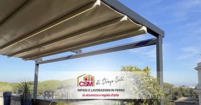 Pergotenda a Roma su misura di CSM Infissi e Gibus