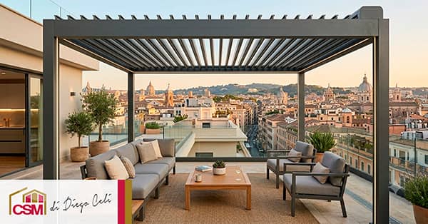 Pergola bioclimatica e perfetta climatizzazione
