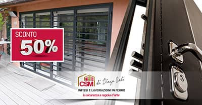 Sconto 50% porte blindate e grate CSM infissi